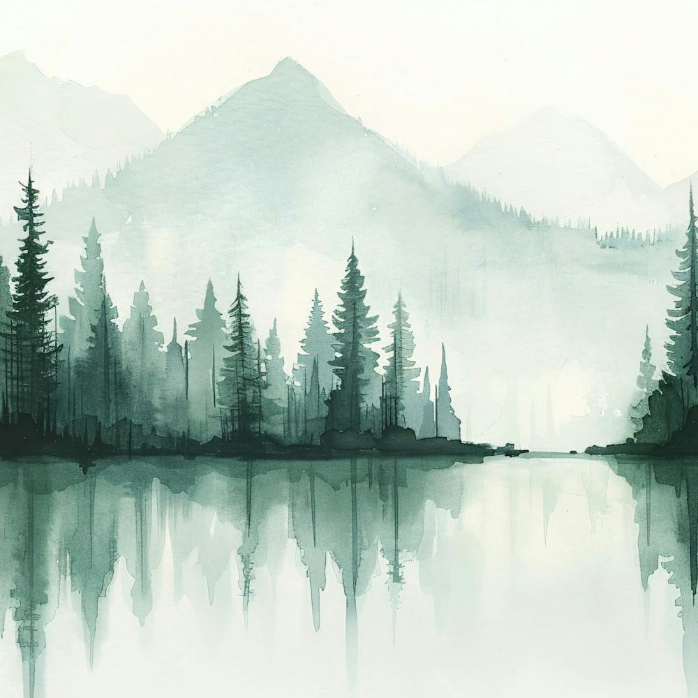 Aquarelllandschaftsgemälde