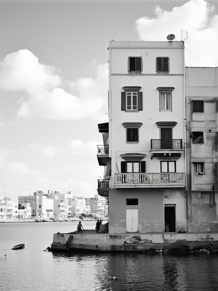 Sliema, Malta, Mediterranean Black And White Photography Analogue 4