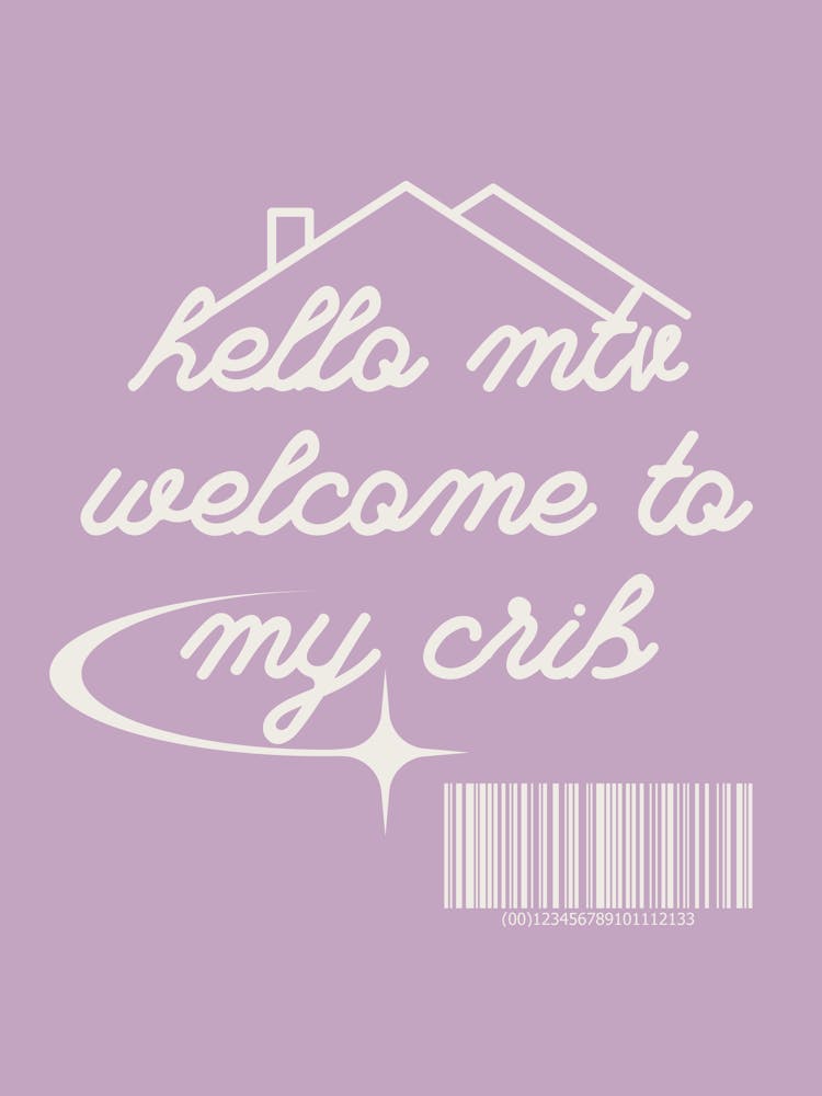 Welcome To My Crib Purple