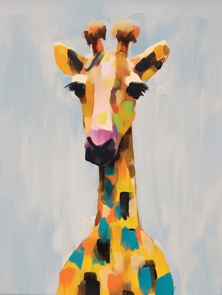 Giraffe 2 Kids Patchwork Painting