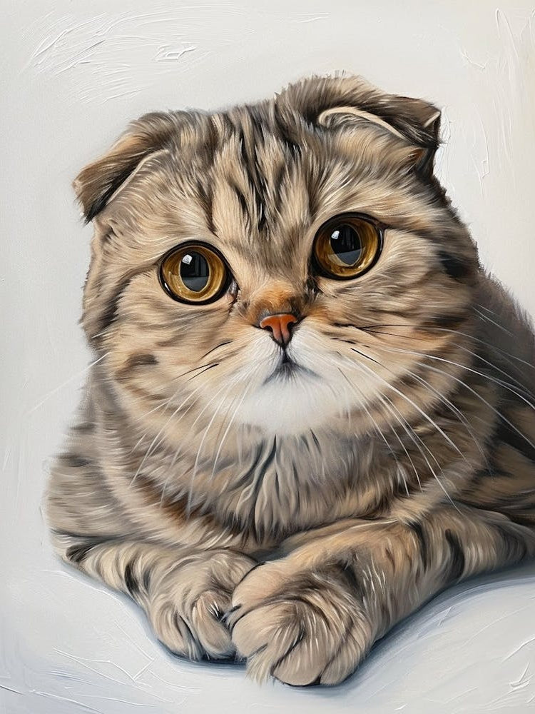 Scottish Fold Cat Painting 2