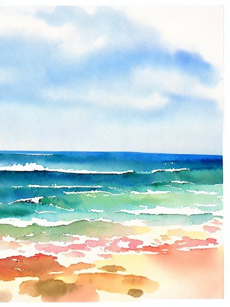 Coogee Beach 5, Sydney, Australien Aquarell