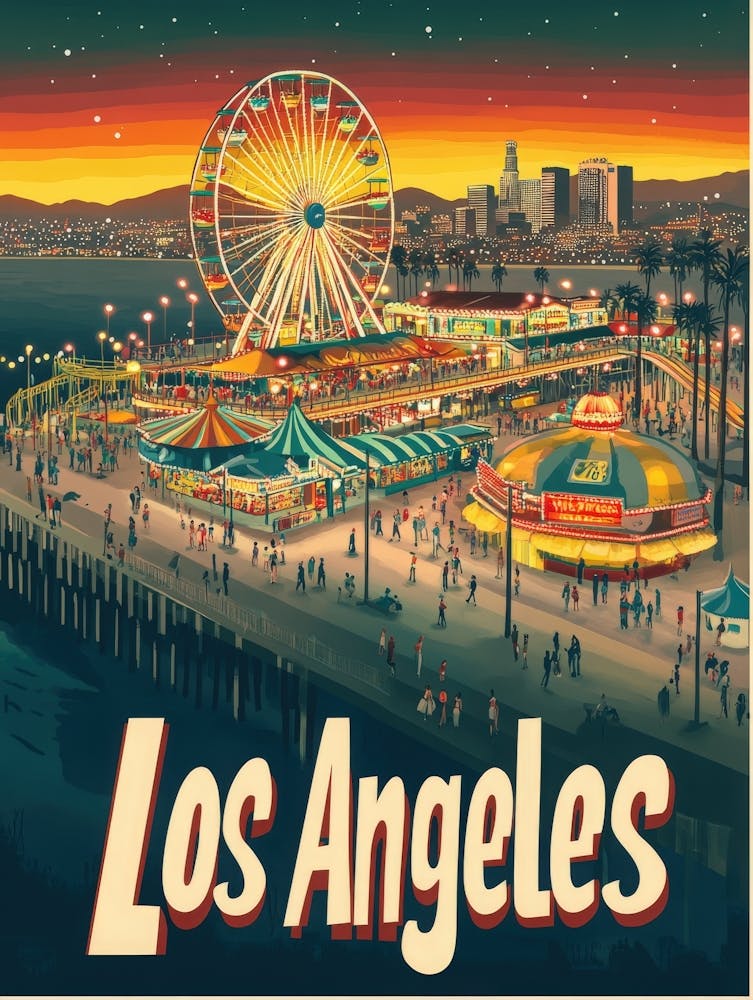 Aihrgdesign A Classic 1960s Travel Poster For Los Angeles 3
