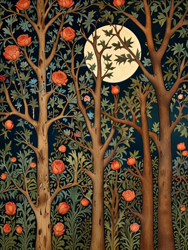 William Morris Pomegranate Forest