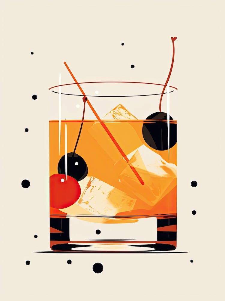 Mid Century Modern Old Fashioned Floral Infusion Cocktail 4