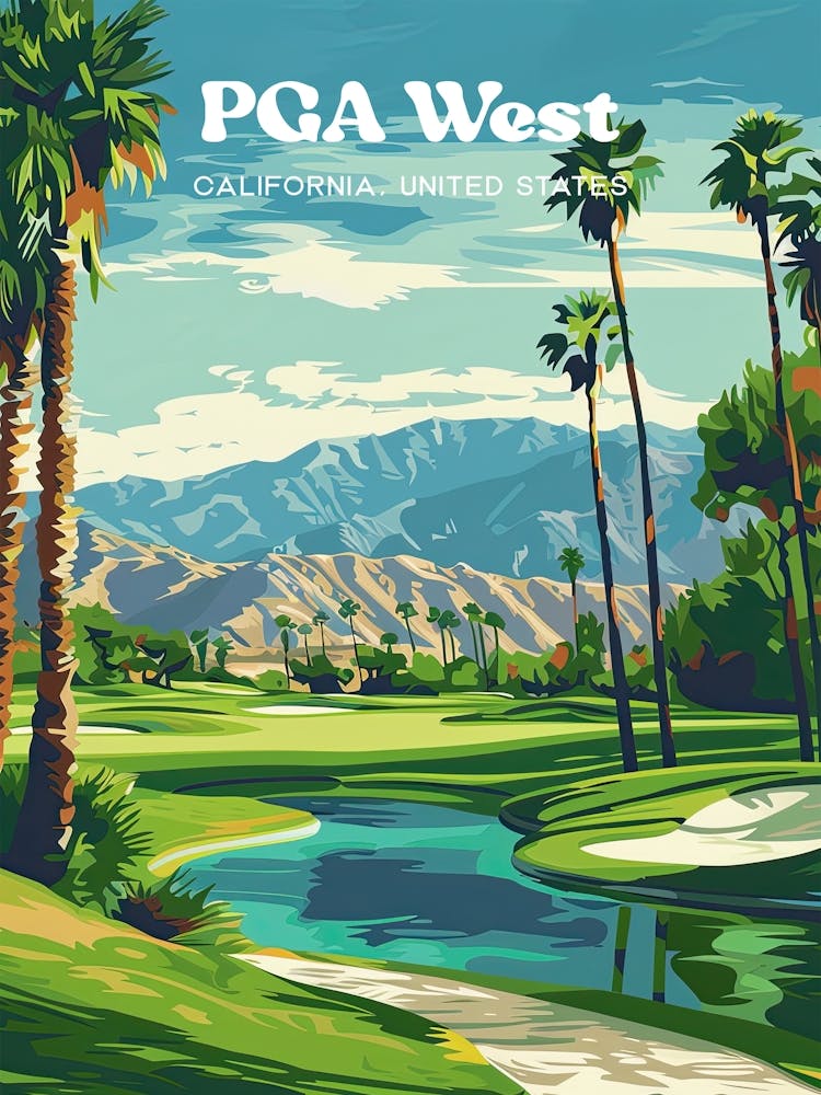 PGA West La Quinta Art Illustration