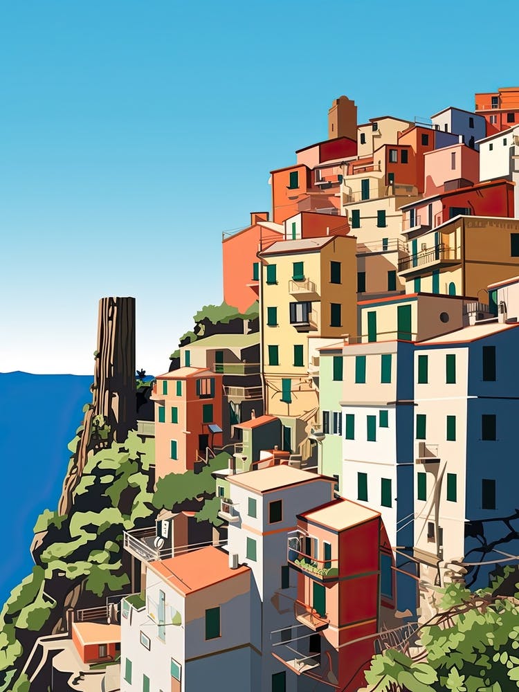 Cinque Terre, Italy, Illustration Plate 1