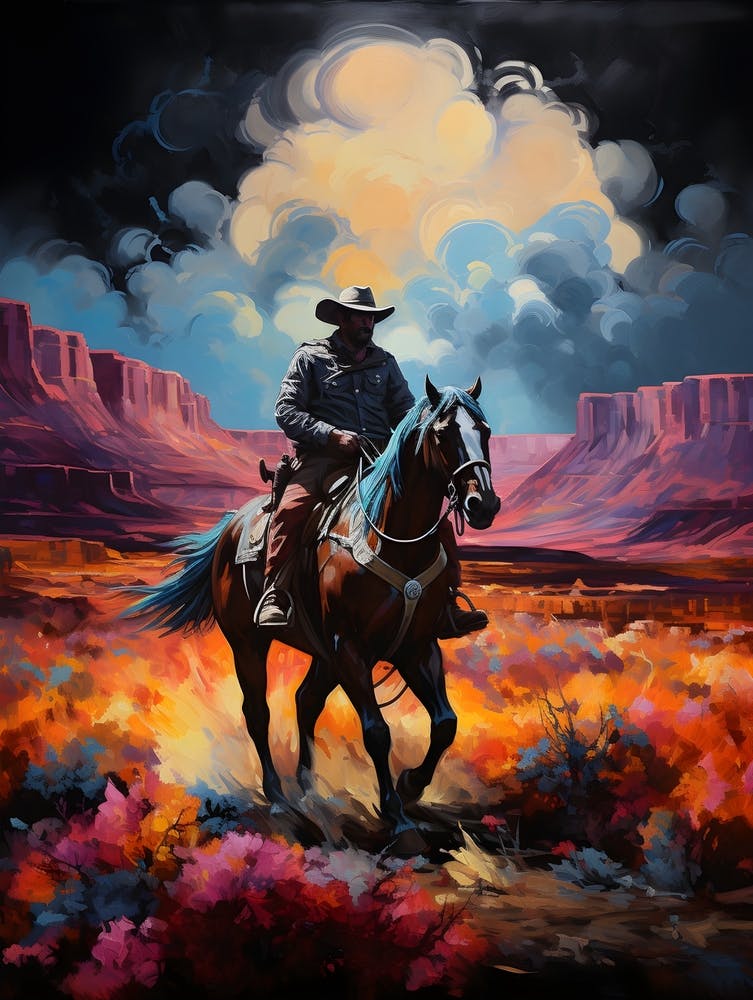 Cowboy On Horseback