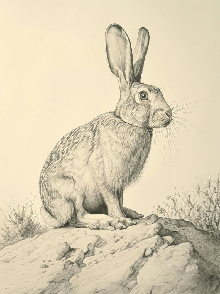 Flemish Giant Rabbit Drawing 4