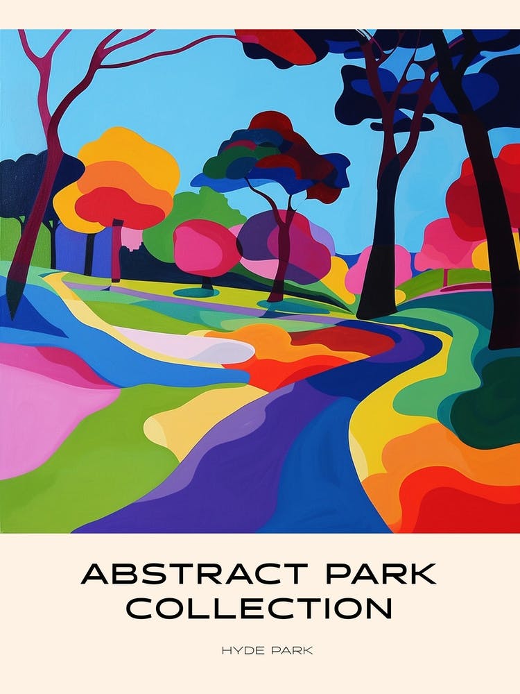 Abstract Park Collection Poster Hyde Park Sydney Australia 3