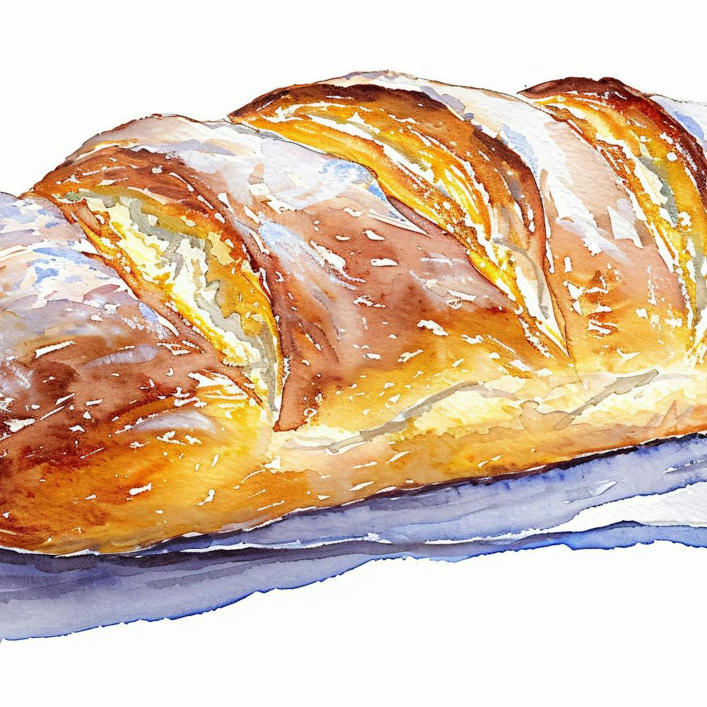 Editorial Art White Background Bread