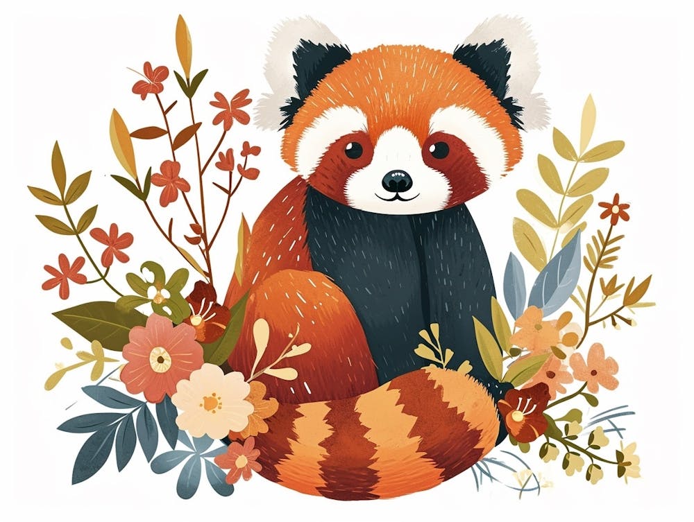 Little Floral Red Panda 3