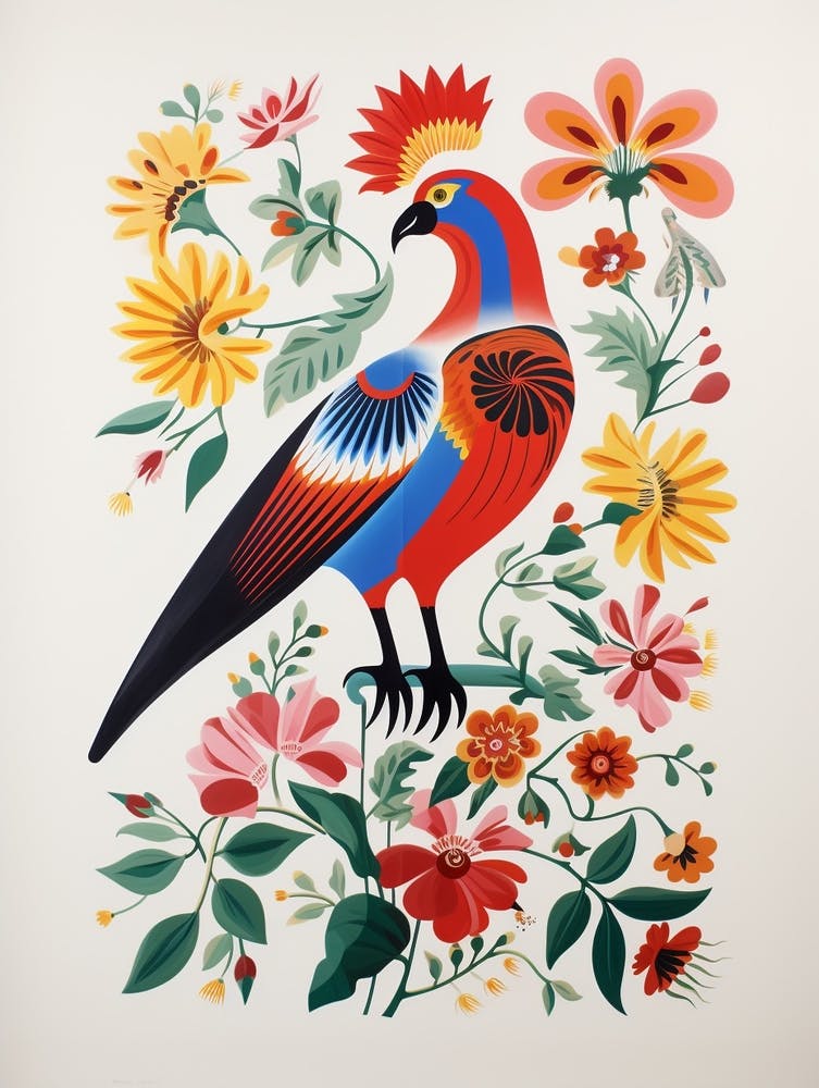 Scandinavian Bird Illustration Hawk 4