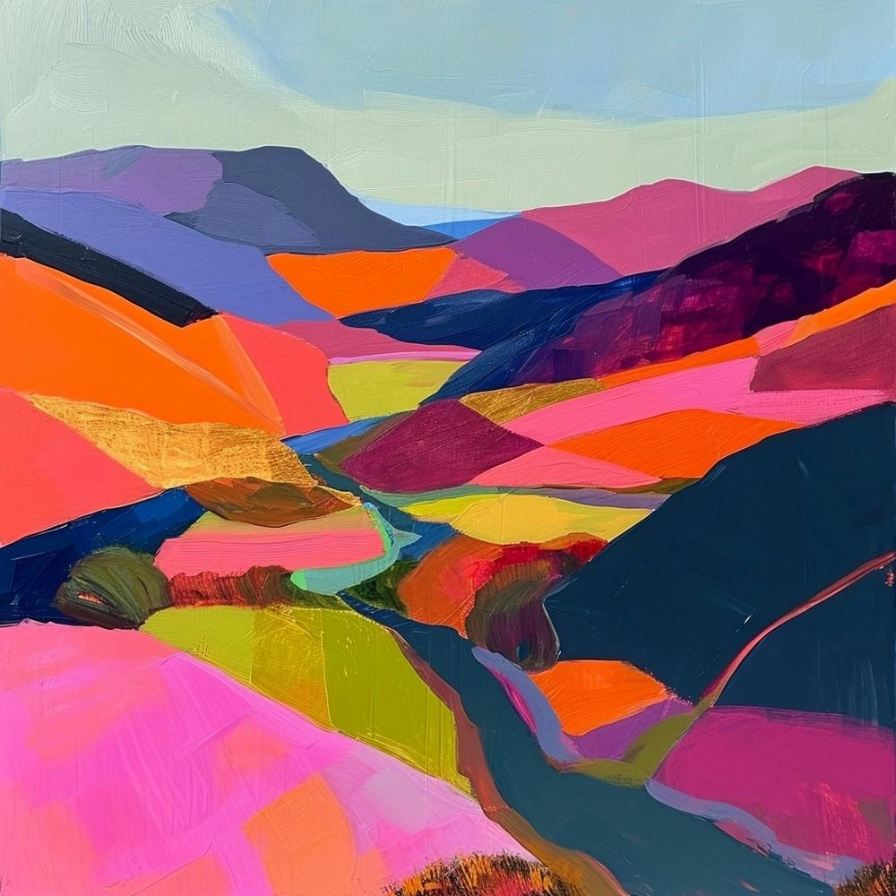 Colourful Abstract Snowdonia National Park Wales 3