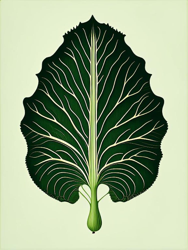 Radish Leaf Vintage Botanical 3