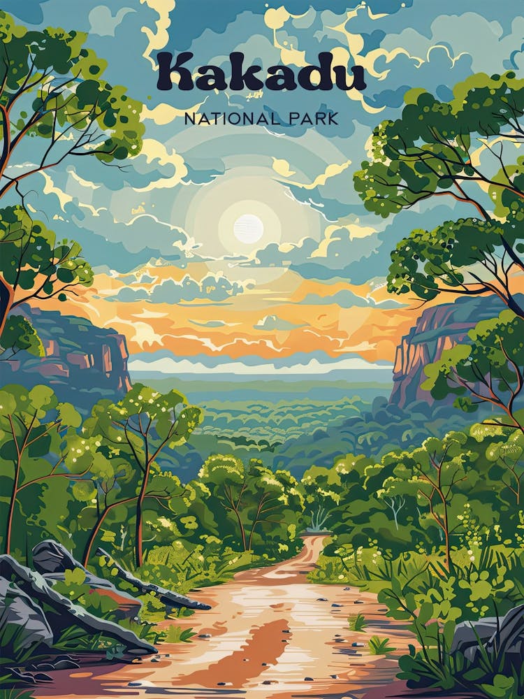 Kakadu National Park Darwin Travel Illustration