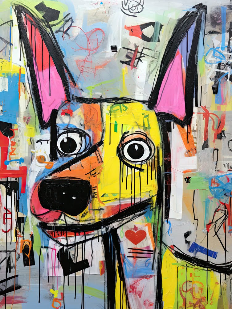 Graffiti Dog Dreamscape: Canines, Dogs