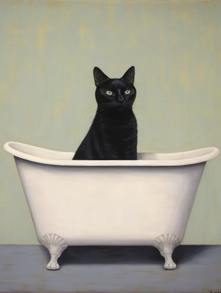 Katze in Badewanne