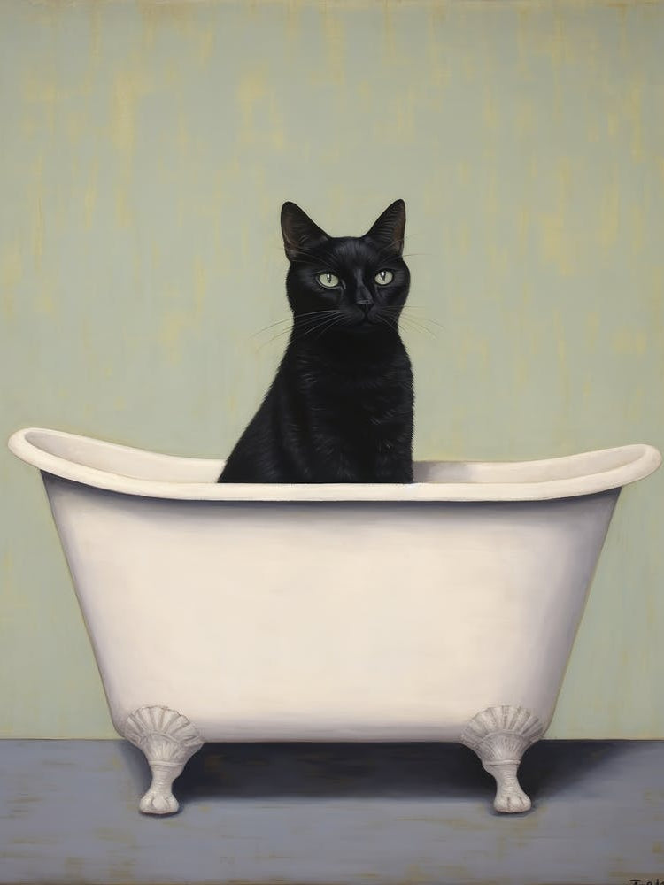 Cat In Bathtub