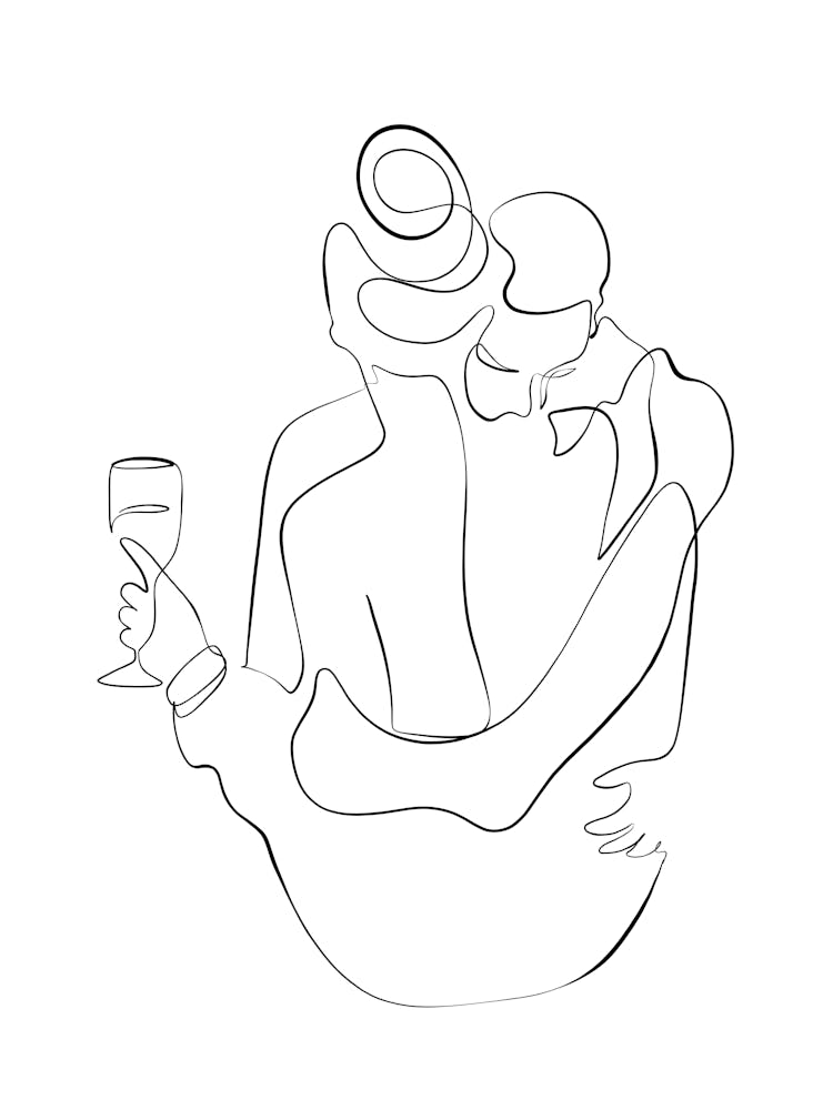 Couple and Wine