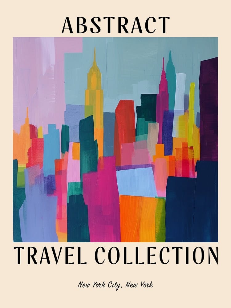 Abstract Travel Collection Poster New York City Usa 3