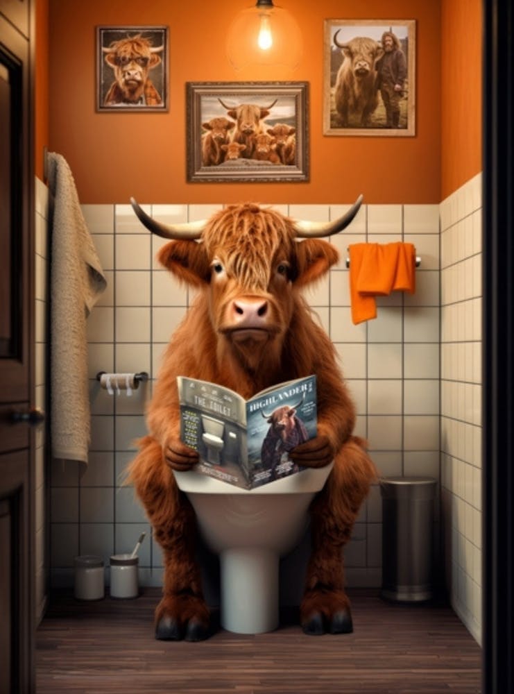 Cow Reading A Book