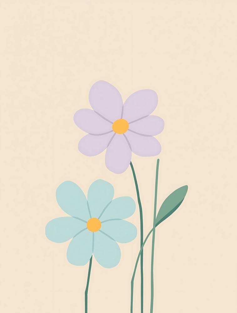 Delicate Botanical Harmony with Muted Hues