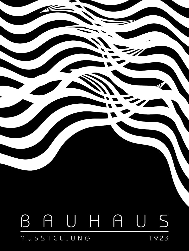 Bauhaus wave Ausstellung 1923 black and white