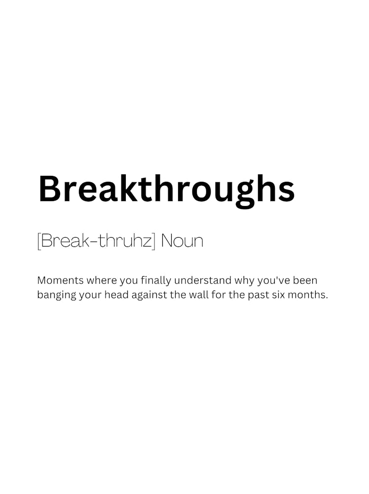 Breakthroughs Definition Meaning