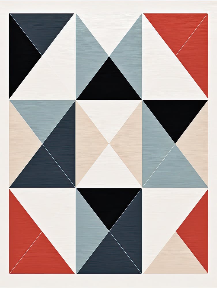 Angular Artistry; Mid Century Geometric Flair