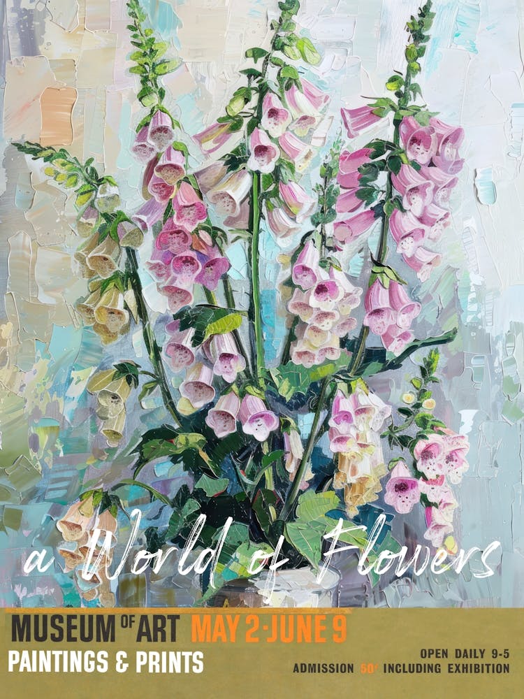 A World Of Flowers, Van Gogh Exhibition Foxglove 3