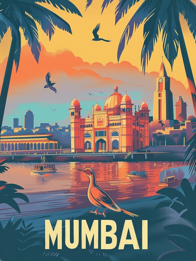 Mumbai Travel Poster