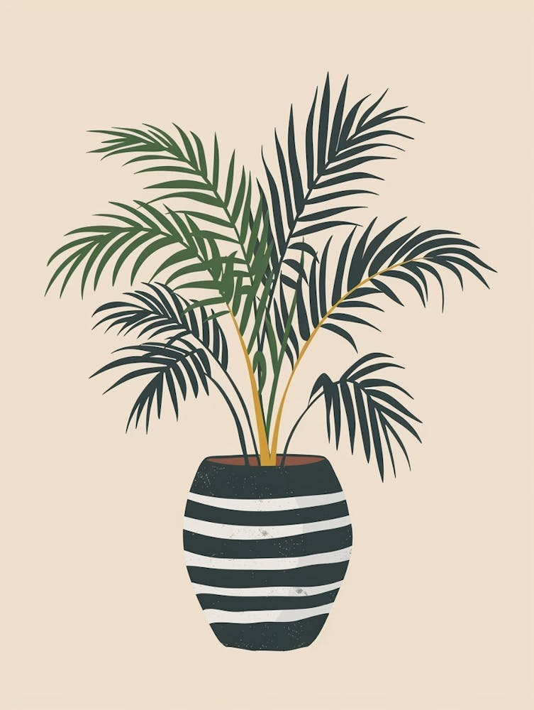 Zebra Plant Minimalist Illustration 7