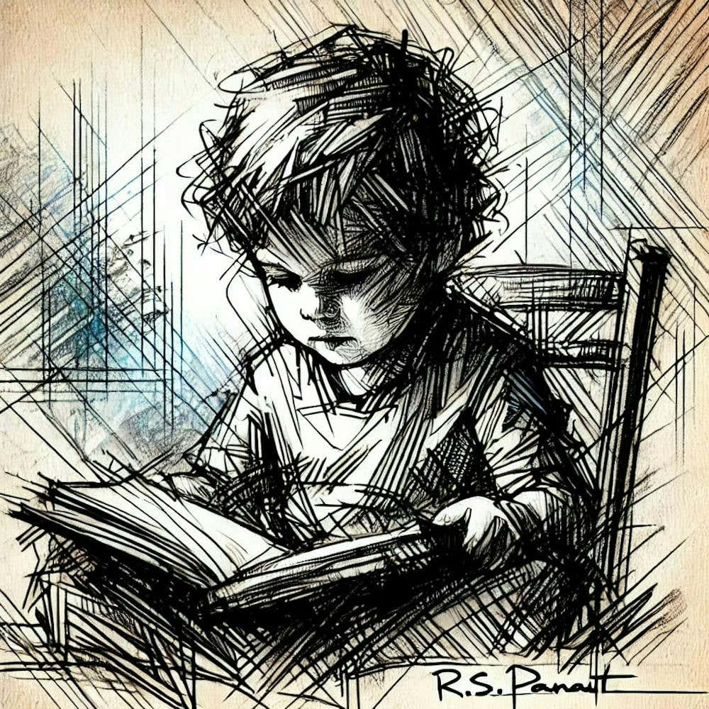 Boy Reading A Book