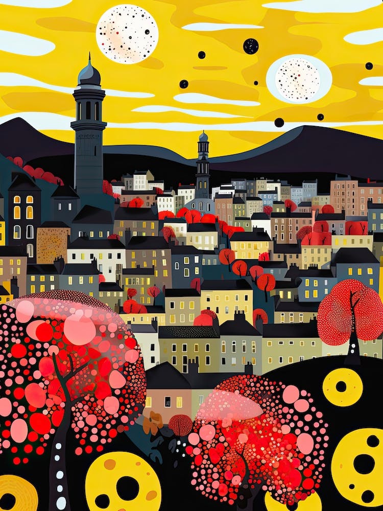 Edinburgh, Illustration In The Style Of Pop Art 2