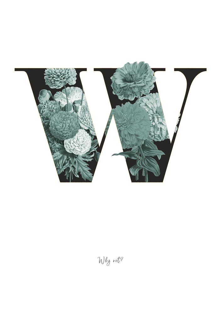 Flower Alphabet W