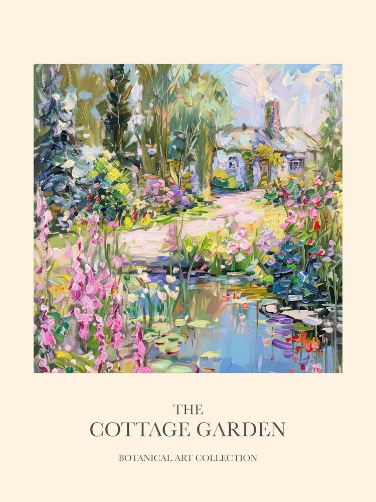 Cottage Garden Poster Enchanted Pond 1