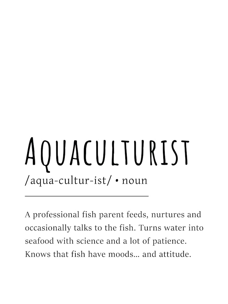 Aquaculturist Definition Poster - Dictionary