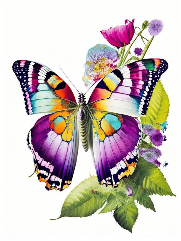 Butterfly In Park Decoupage 2