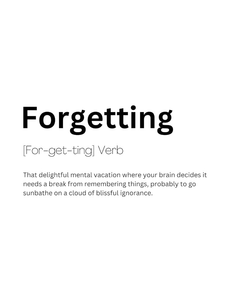 Forgetting Definition Meaning