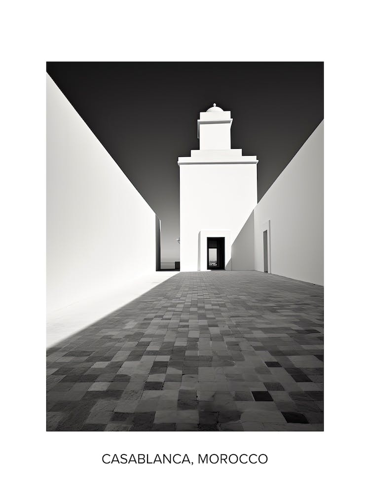 Poster Of Faro, Portugal, Photography In Black And White 4