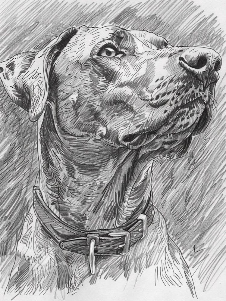 Dog Pencil Line Sketch 3
