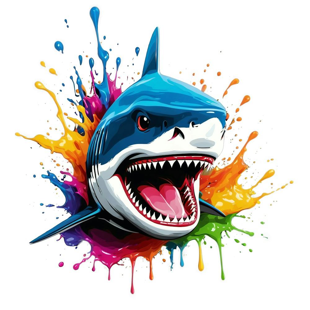 3D Splash Shark