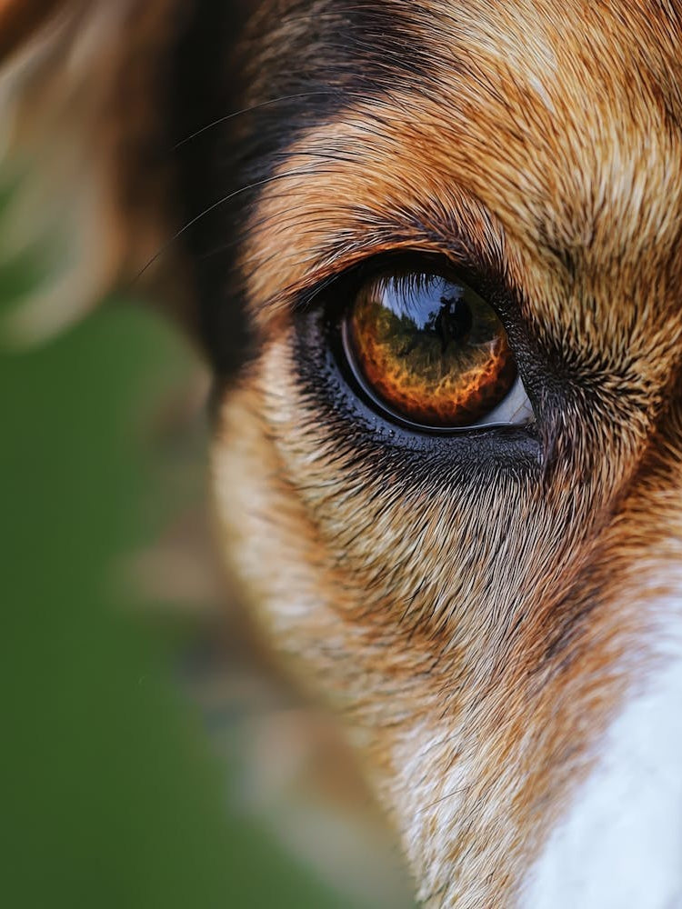 Close Up Of Dog'S Eye.Generated AI. Wall