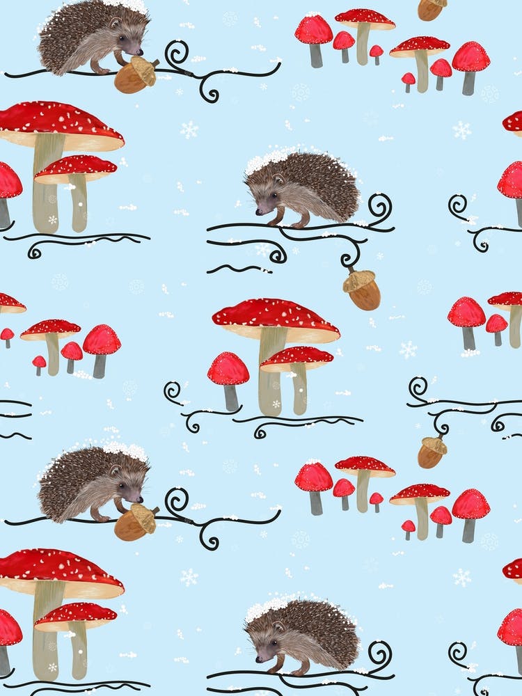 Hedgehog And Mushroom