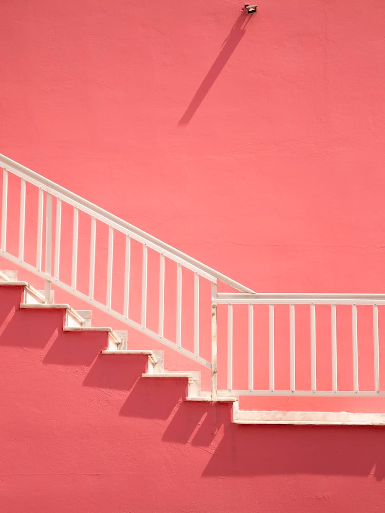 White Stairways To Pink Heaven