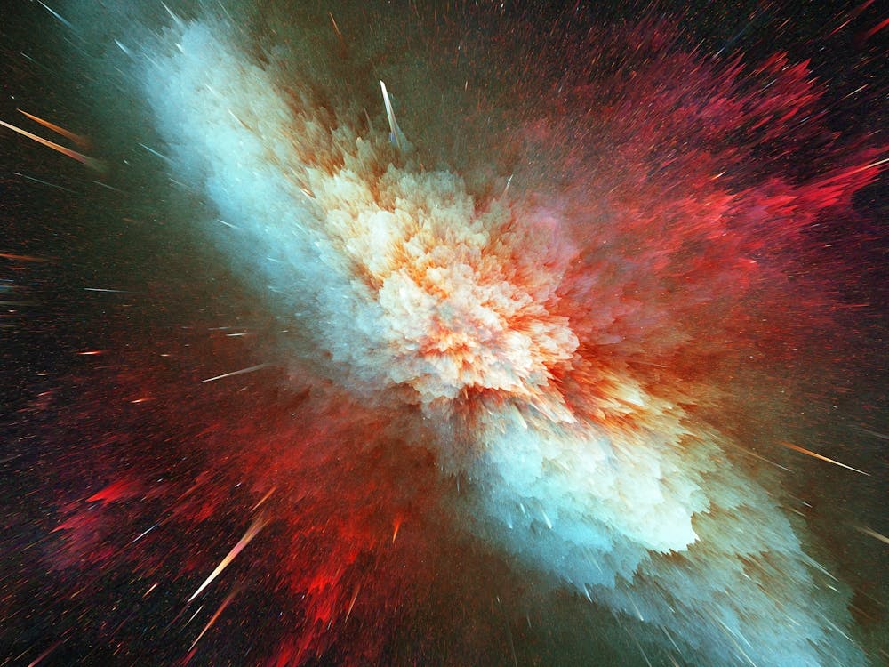 Nebula - space neon poster, synthwave poster