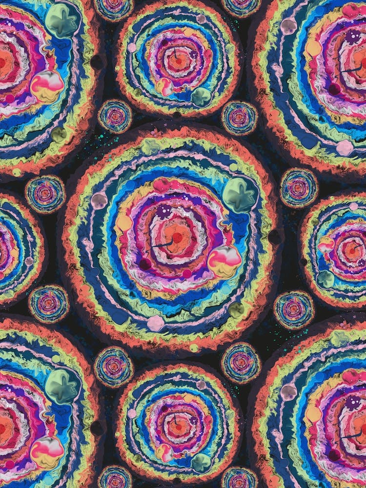 Colorful Swirl Waves