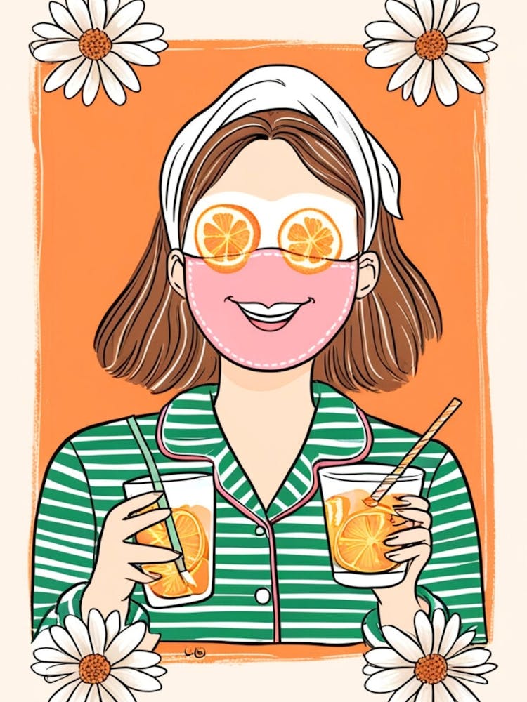 Girl Drinking Orange Juice