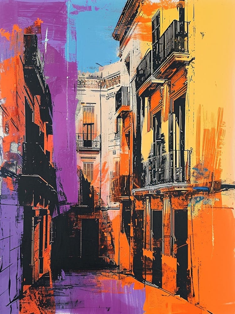 Barcelona Purple Collage
